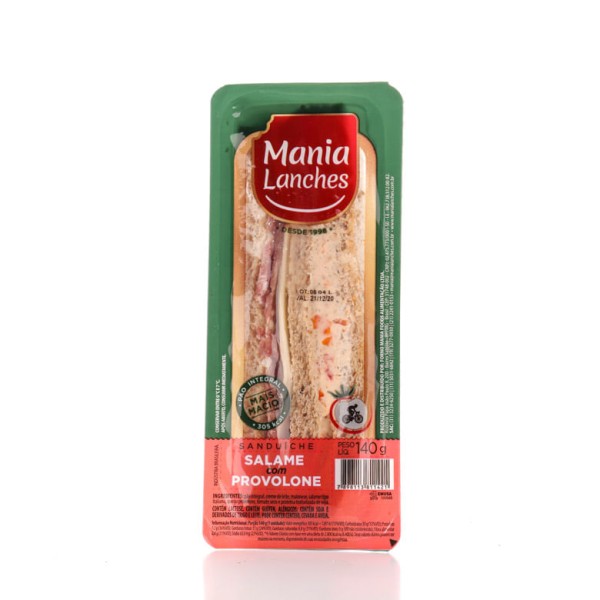 Sanduiche Natural Mania Lanche Salame com Provolone 145 g