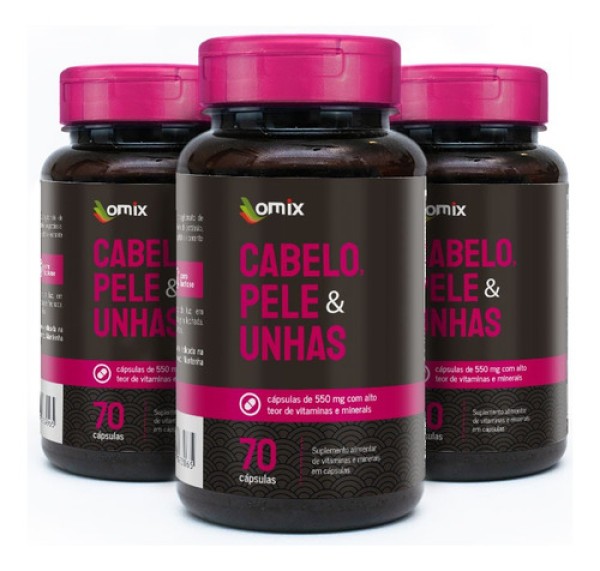 Cabelo Pele & Unhas Omix 70cáps