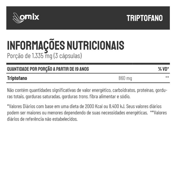 Encontraproduto.com.br - L Triptofano Omix 90cáps