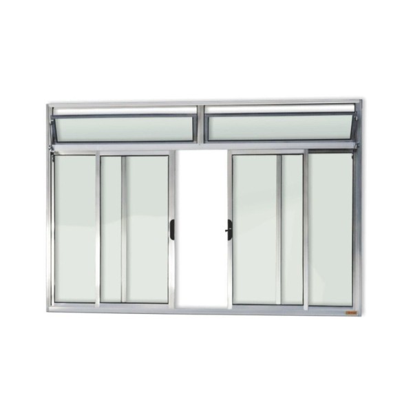 Encontraproduto.com.br - Janela Plus 4 Folhas Com Bandeira Vidro Liso 100cm X 150cm Brimak Brilhante