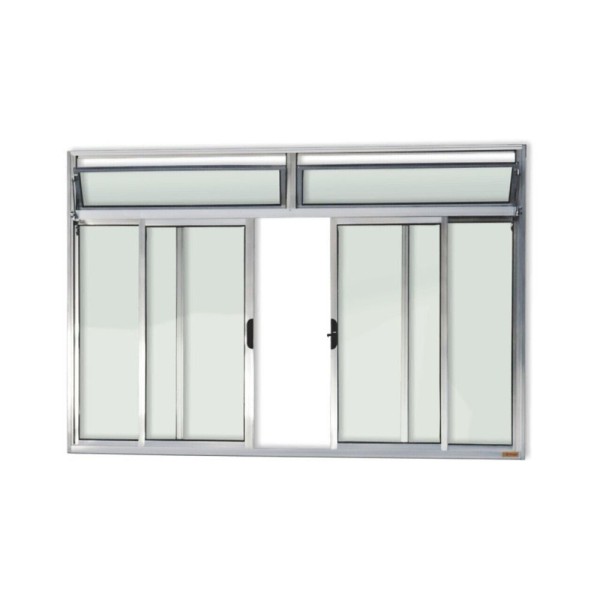 Encontraproduto.com.br - Janela Plus 4 Folhas Com Bandeira Vidro Liso 100cm X 200cm Brimak Brilhante