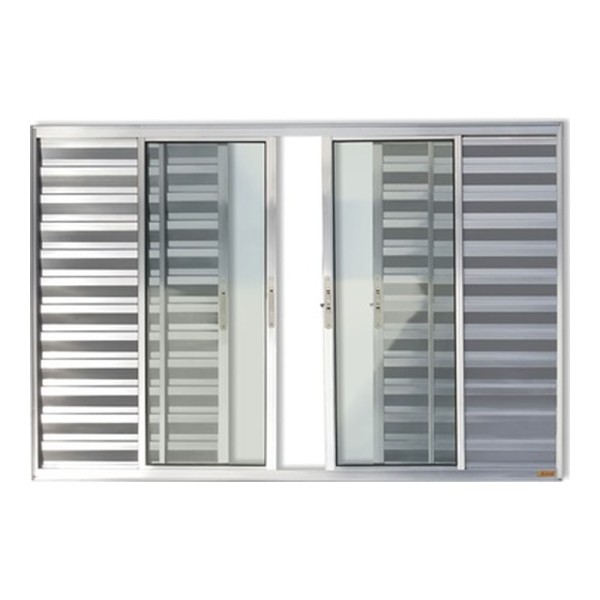 Encontraproduto.com.br - Janela Correr 6 Folhas sem Grade Aluminio 100x120 Brimak