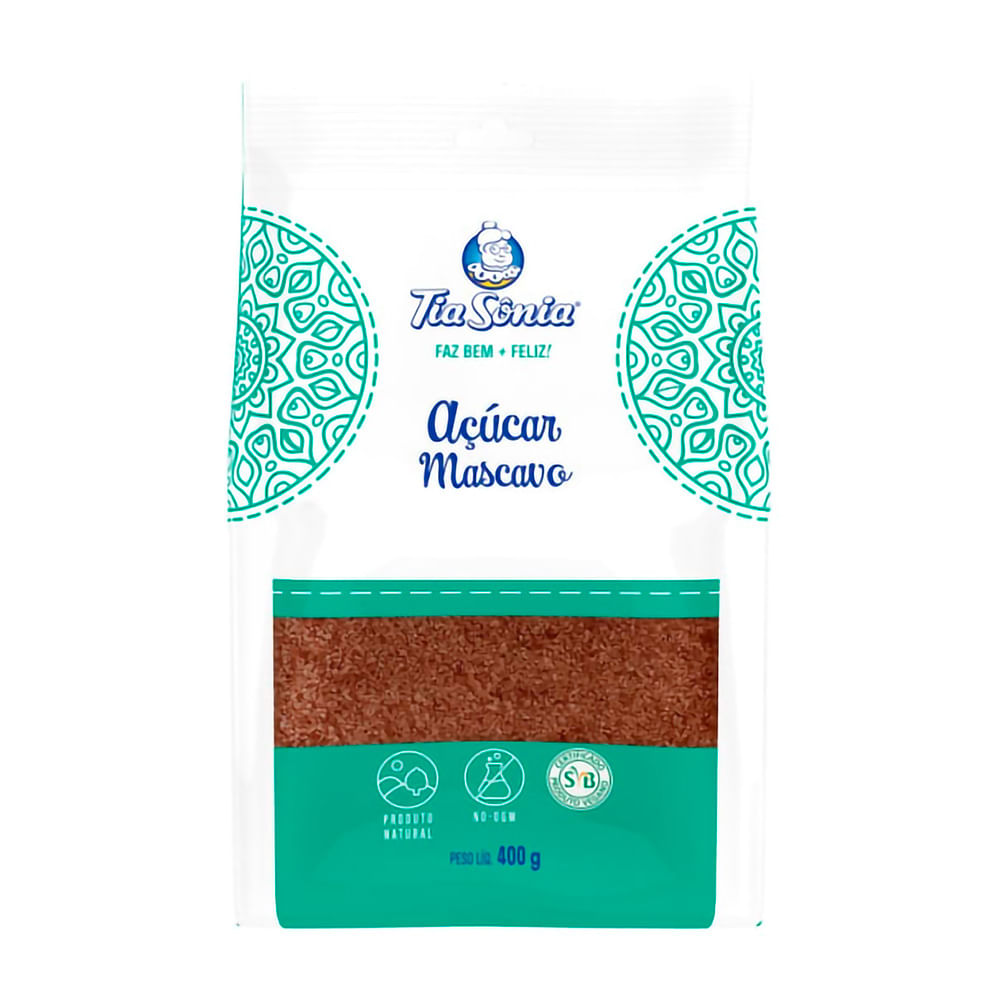 Encontraproduto.com.br - Açúcar Tia Sônia Mascavo Pacote com 400g