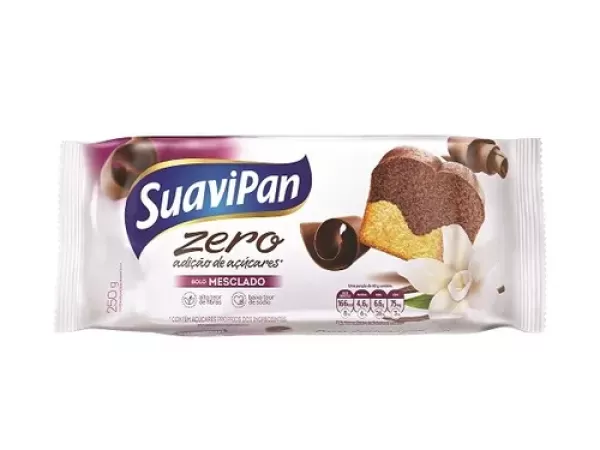 Bolo Mesclado sem Açúcar 250g - Suavipan