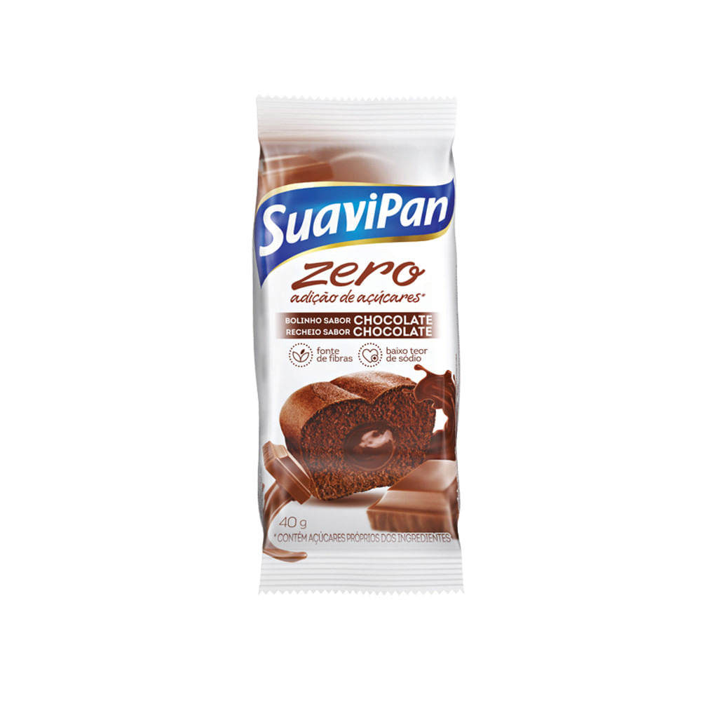 Bolinho Suavipan 40g Zero Acucar Chocolate