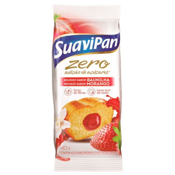 Encontraproduto.com.br - Bolinho Suavipan Baunilha Recheio de Morango 40g