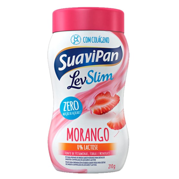 Encontraproduto.com.br - Pó Para Preparo de Bebida Morango Zero 210g - Suavipan