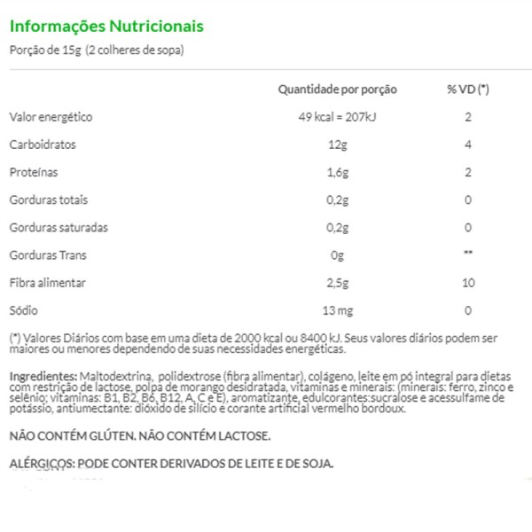 Encontraproduto.com.br - Pó Para Preparo de Bebida Morango Zero 210g - Suavipan
