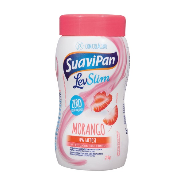Encontraproduto.com.br - Pó Para Preparo de Bebida Morango Zero 210g - Suavipan