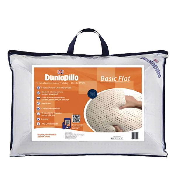 Encontraproduto.com.br - Travesseiro Basic Flat 50 x 70 - Dunlopillo