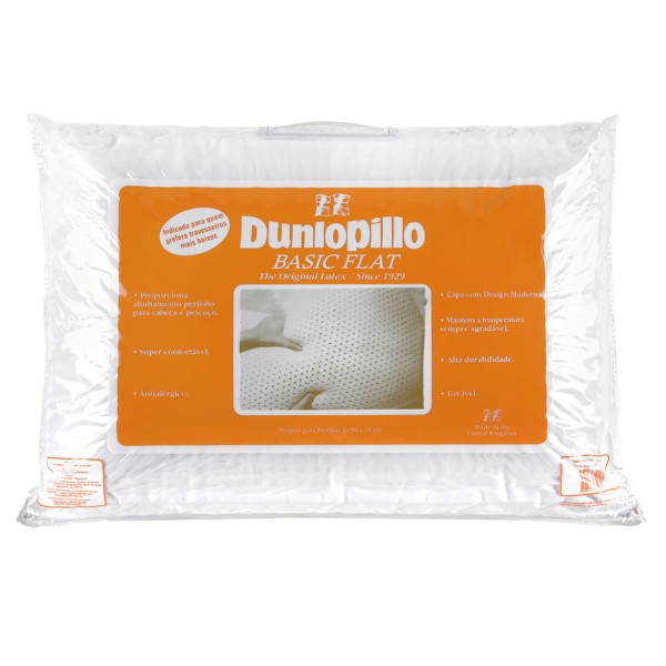 Encontraproduto.com.br - Travesseiro Basic Flat 50 x 70 - Dunlopillo