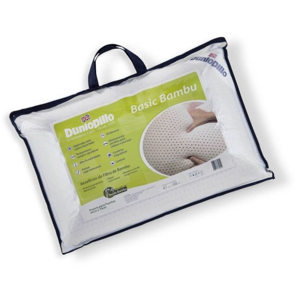 Encontraproduto.com.br - Travesseiro Látex Natural Basic Bambu - Dunlopillo