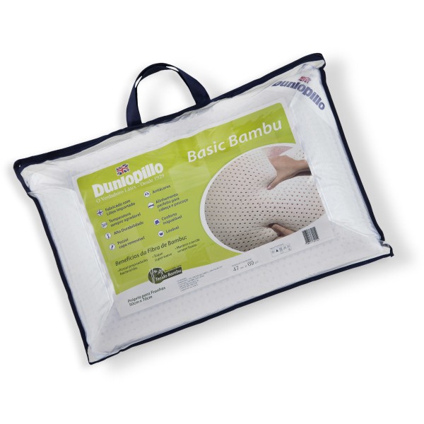 Encontraproduto.com.br - Travesseiro Látex Natural Basic Bambu - Dunlopillo