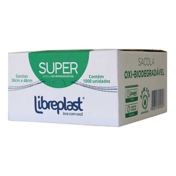 Encontraproduto.com.br - SACOLA PLASTICO FINO 25CMX35CMX1,6 C/1000 LIBREPLAST