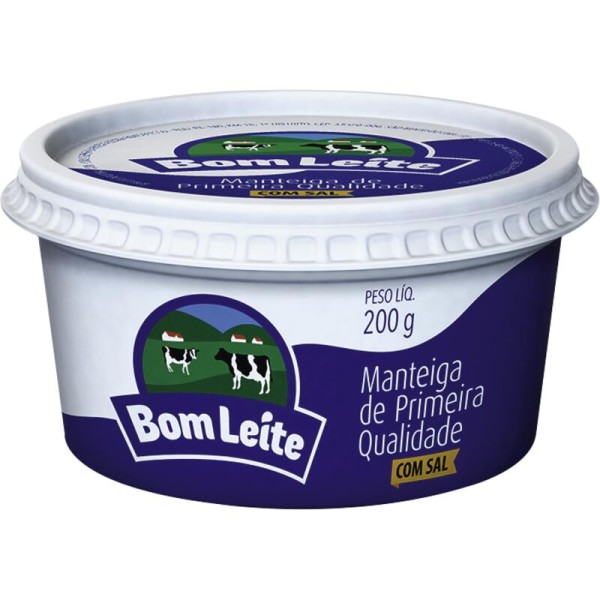 Encontraproduto.com.br - Manteiga Bom Leite Com sal Pote com 200g