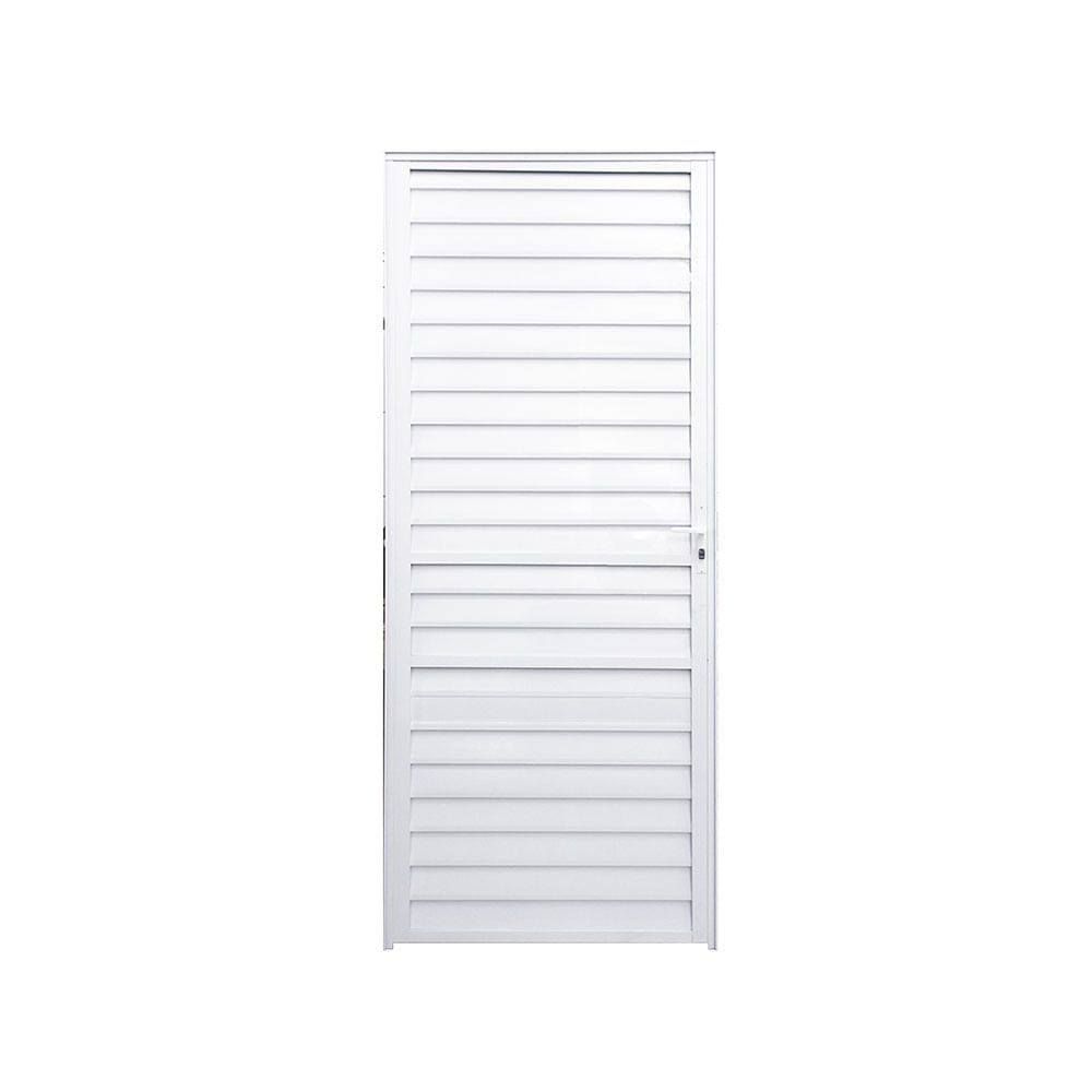 Porta de Abrir com Palhetas Fortline Branca Direita 210x86cm - 2674 - Atlantica