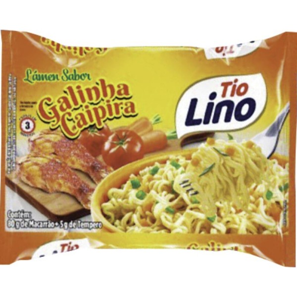 Encontraproduto.com.br - Macarrão Instantâneo Lámen Tio Lino Galinha Caipira Pacote com 85g