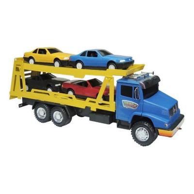 Encontraproduto.com.br - Caminhão - Truck Cegonha - Com 4 Mini Carrinhos - Lider - Cores Sortidas