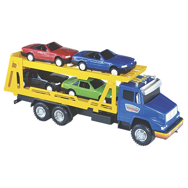 Encontraproduto.com.br - Caminhão - Truck Cegonha - Com 4 Mini Carrinhos - Lider - Cores Sortidas