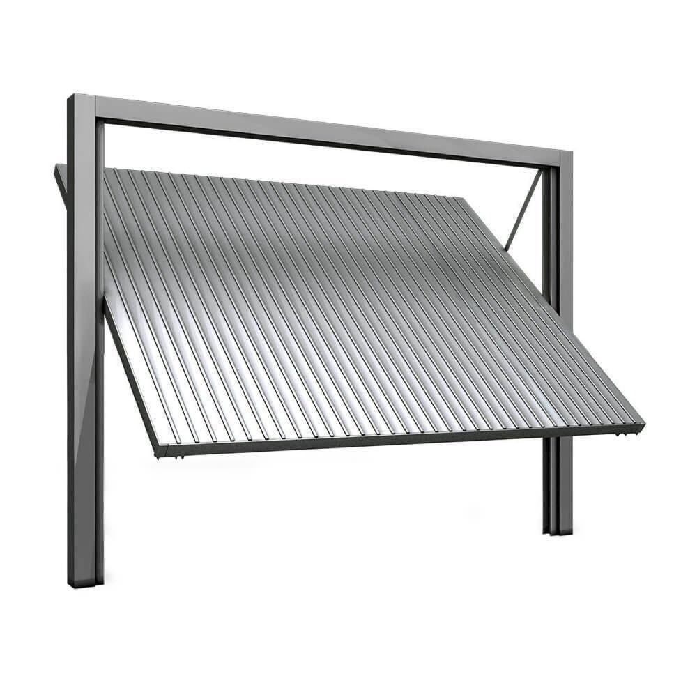 Portão Contrapeso De Aço Galvanizado Com Painel Em Hhwt