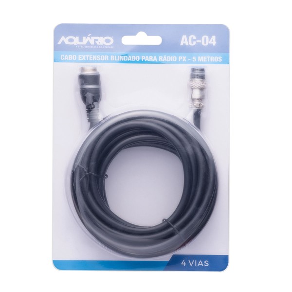 Encontraproduto.com.br - Cabo Extensor para Microfone PTT de 4 Pinos com 5 metros
