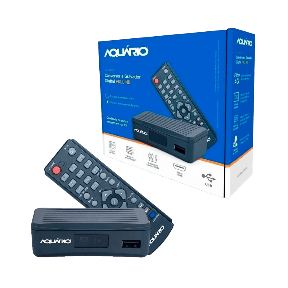 Encontraproduto.com.br - Conversor Digital Aquário DTV-4000S Full HD Bivolt