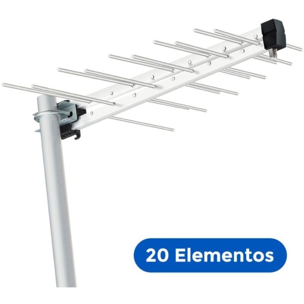 Encontraproduto.com.br - Antena Digital Log Periódica Coletiva com 20 Elementos