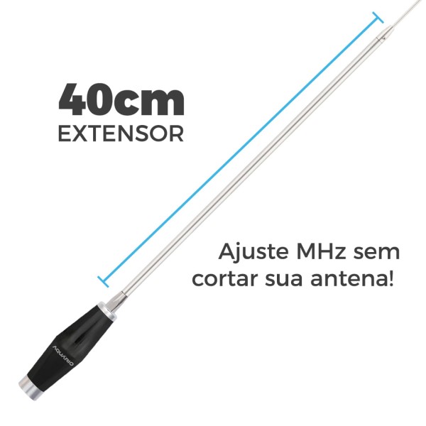 Encontraproduto.com.br - Antena PX Móvel 10, 11 e 12 metros com Prolongador 40cm