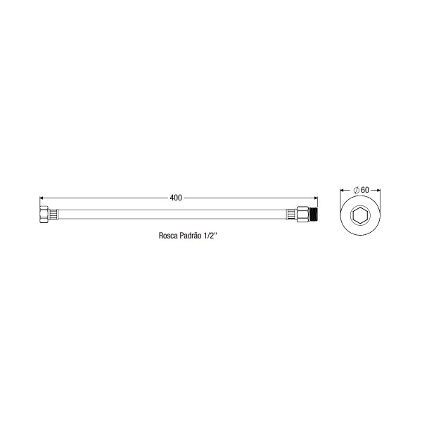 Encontraproduto.com.br - Engate Flexível Aço Inox | 40cm - Censi