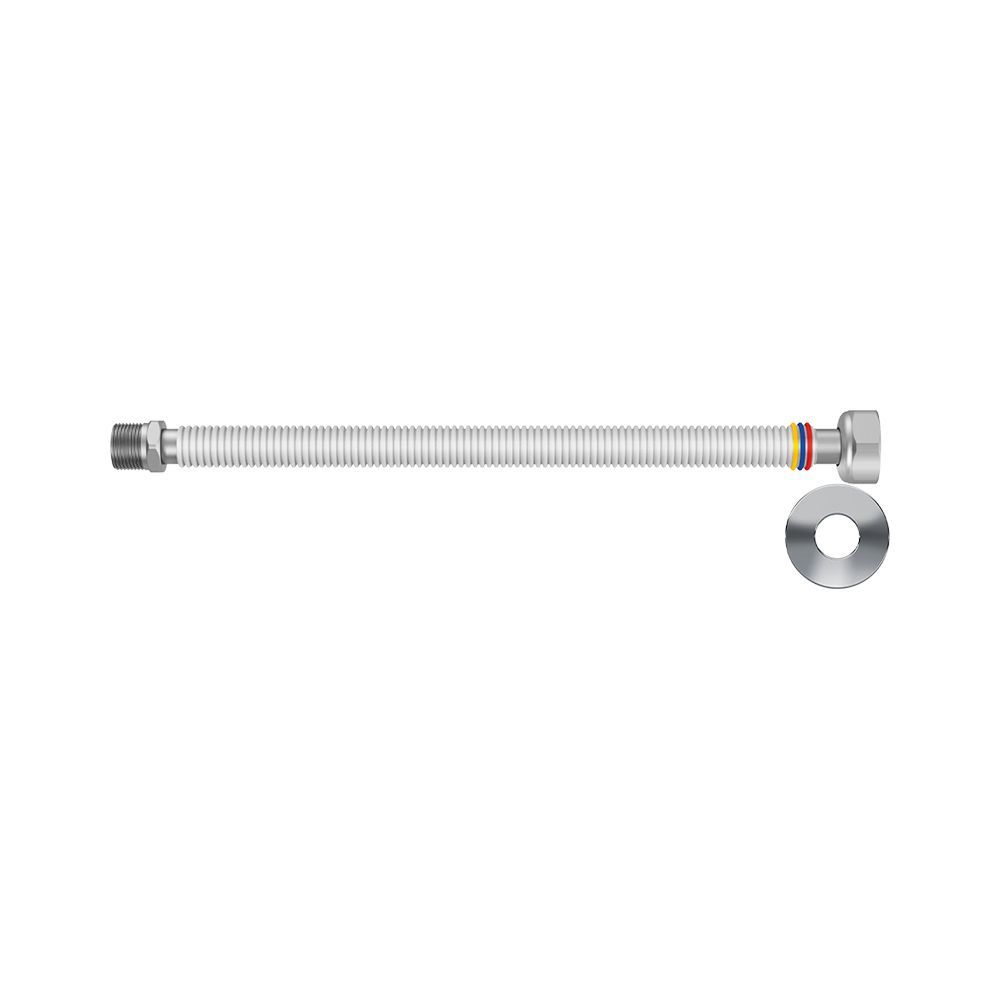 Encontraproduto.com.br - Engate Extensível 3 em 1 para Água Fria/Quente e Gás Censi 30cm 1/2