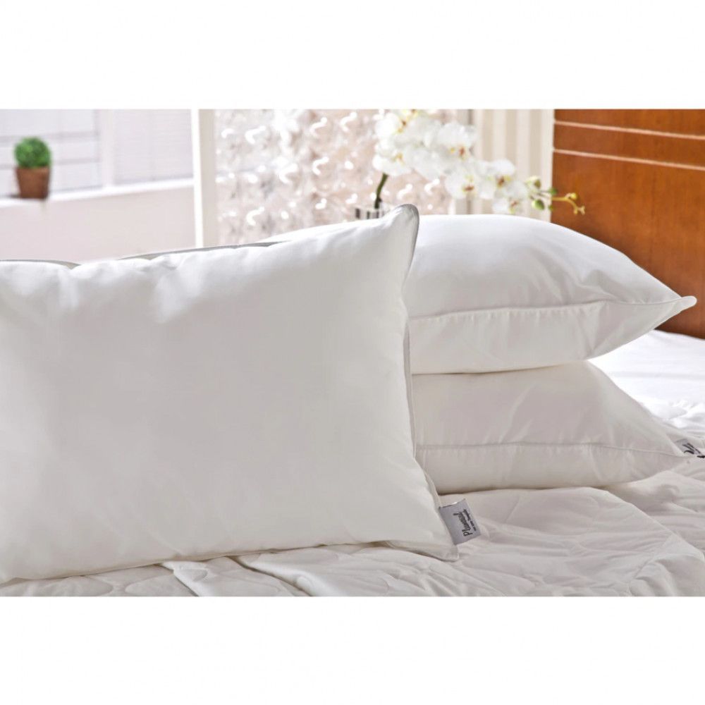 Encontraproduto.com.br - Travesseiro Plumasul Percal Com Penas De Ganso 50 X 70 Cm Branco