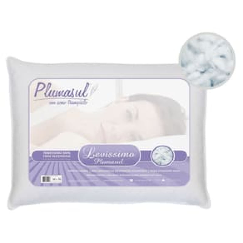 Travesseiro Plumasul Fibras Siliconizadas 180 Fios 50 X 70 Cm Branco