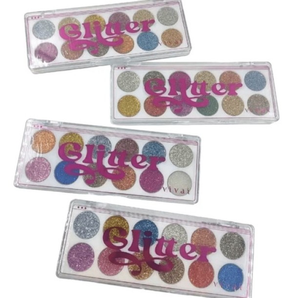 Encontraproduto.com.br - Estojo De Sombras Vivai 12 Cores + 2 Blushes