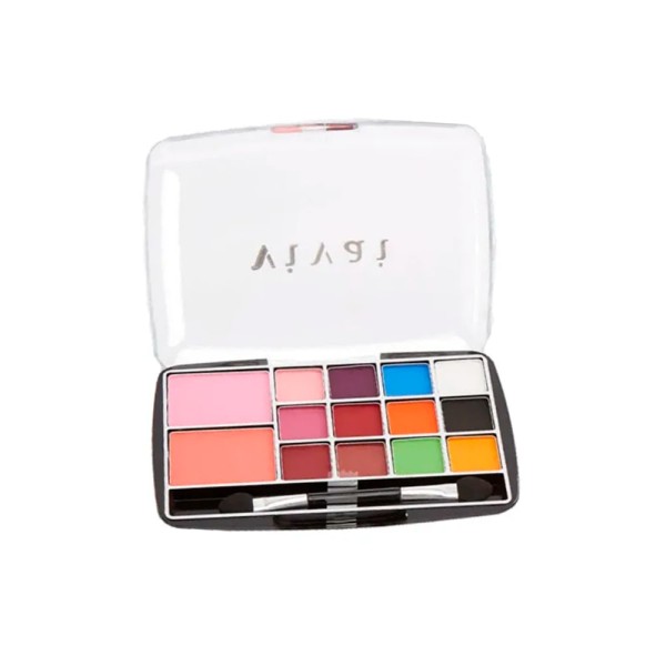 Encontraproduto.com.br - Estojo De Sombras Vivai 12 Cores + 2 Blushes