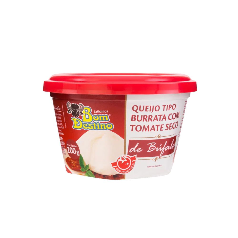 Encontraproduto.com.br - Queijo De Búfala Tipo Burrata Com Tomate Seco Bom Destino 200 G