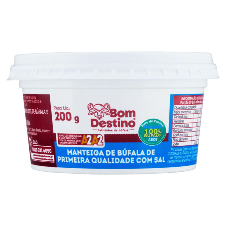 Encontraproduto.com.br - MANTEIGA BOM DESTINO POTE 200G BUFALA