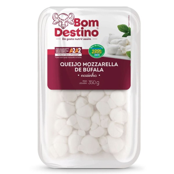 Encontraproduto.com.br - Queijo Mozzarella de Búfala Nozinho Bom Destino Pacote 350g