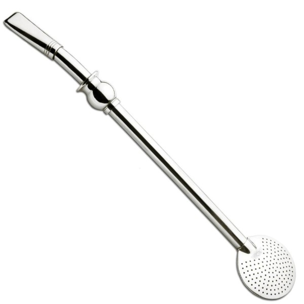 Encontraproduto.com.br - Bomba Chimarrão Tererê Mate 25cm Aço Inox Anel Cuia Inteira