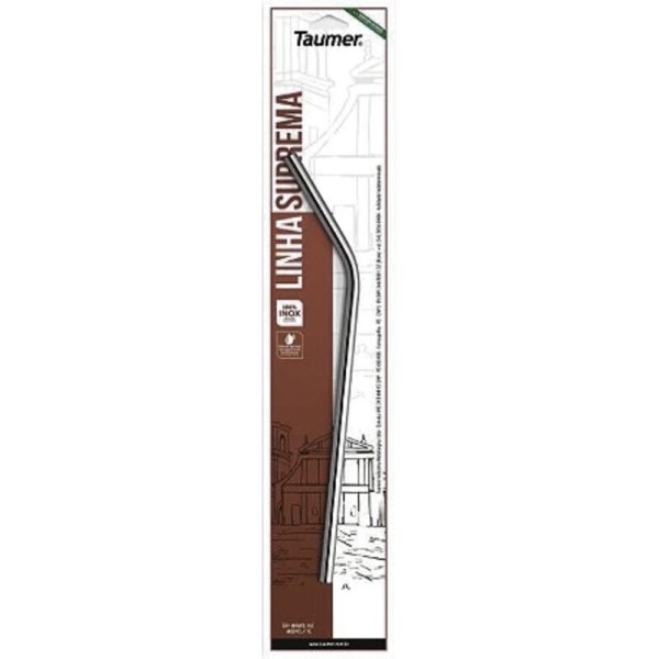Canudo Curvado em Inox Taumer 21cm Unidade