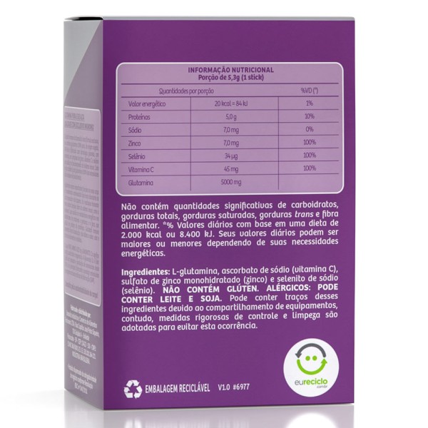 Encontraproduto.com.br - Glutatech Glutamina (10 Sachês 5,3g) 53g - Sanavita