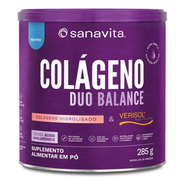 Colágeno em Pó Sanavita Duo Balance Hibiscus com Frutas Roxas 330g