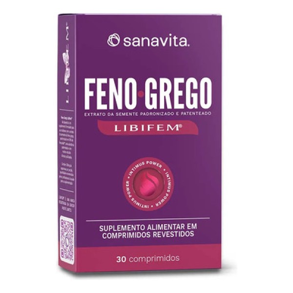 Encontraproduto.com.br - Suplemento Alimentar Sanavita Feno Grego Libifem 30 Comprimidos