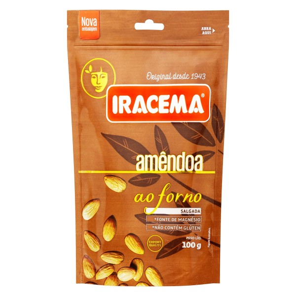 Encontraproduto.com.br - Amêndoa Salgada Iracema Ao Forno Pouch 100g