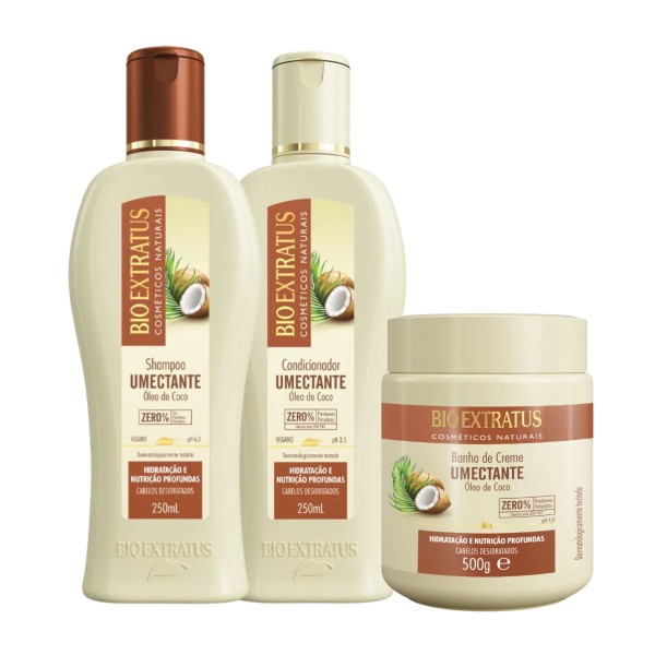 Encontraproduto.com.br - Shampoo + Condicionador Ã“leo De Coco Umectante Bio Extratus 500mL Cada Grátis 1 Banho De Creme