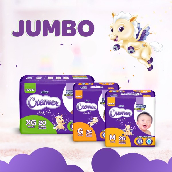 Encontraproduto.com.br - Fralda Descartável Infantil Cremer Magic Care M 4 a 9kg Pacote 26 Unidades