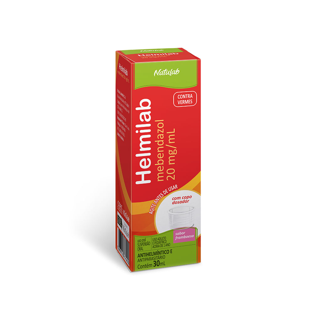 Encontraproduto.com.br - Helmilab Natulab Sabor Framboesa 20mg/ml Sem Açúcar suspensão Oral com 30ml