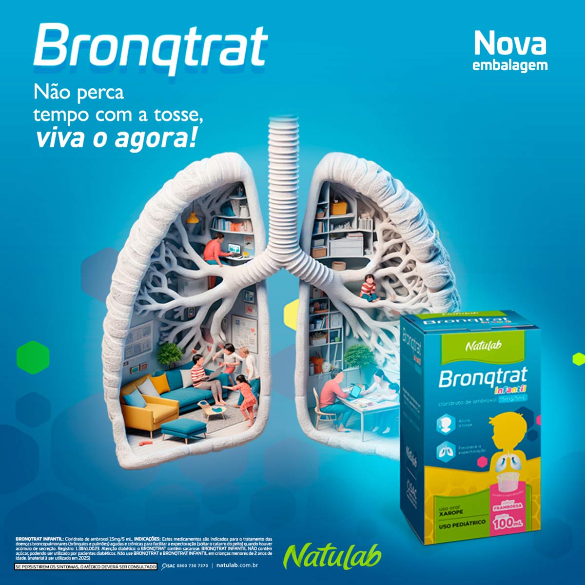 Encontraproduto.com.br - BRONQTRAT XPE INFANTIL 100ML  - NATULAB