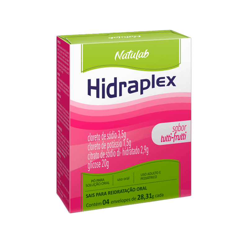 Encontraproduto.com.br - Hidraplex Pó Natulab Tutti-Frutti 4 Envelopes de 27,9g