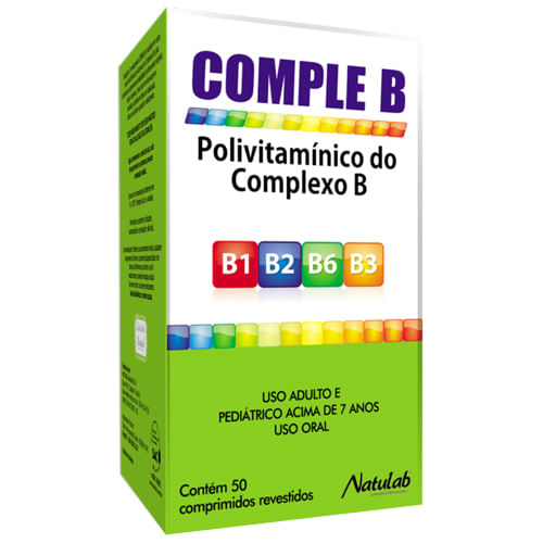 Encontraproduto.com.br - Suplemento Vitamínico Comple B Natulab Com 50 Compimidos