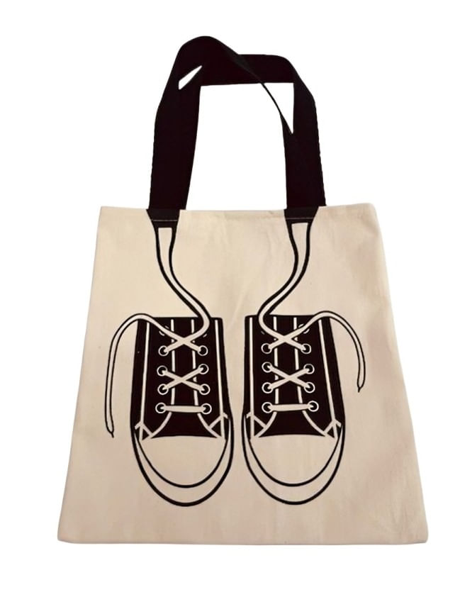 Sacola Tecido Ecobag Tênis 30x32cm